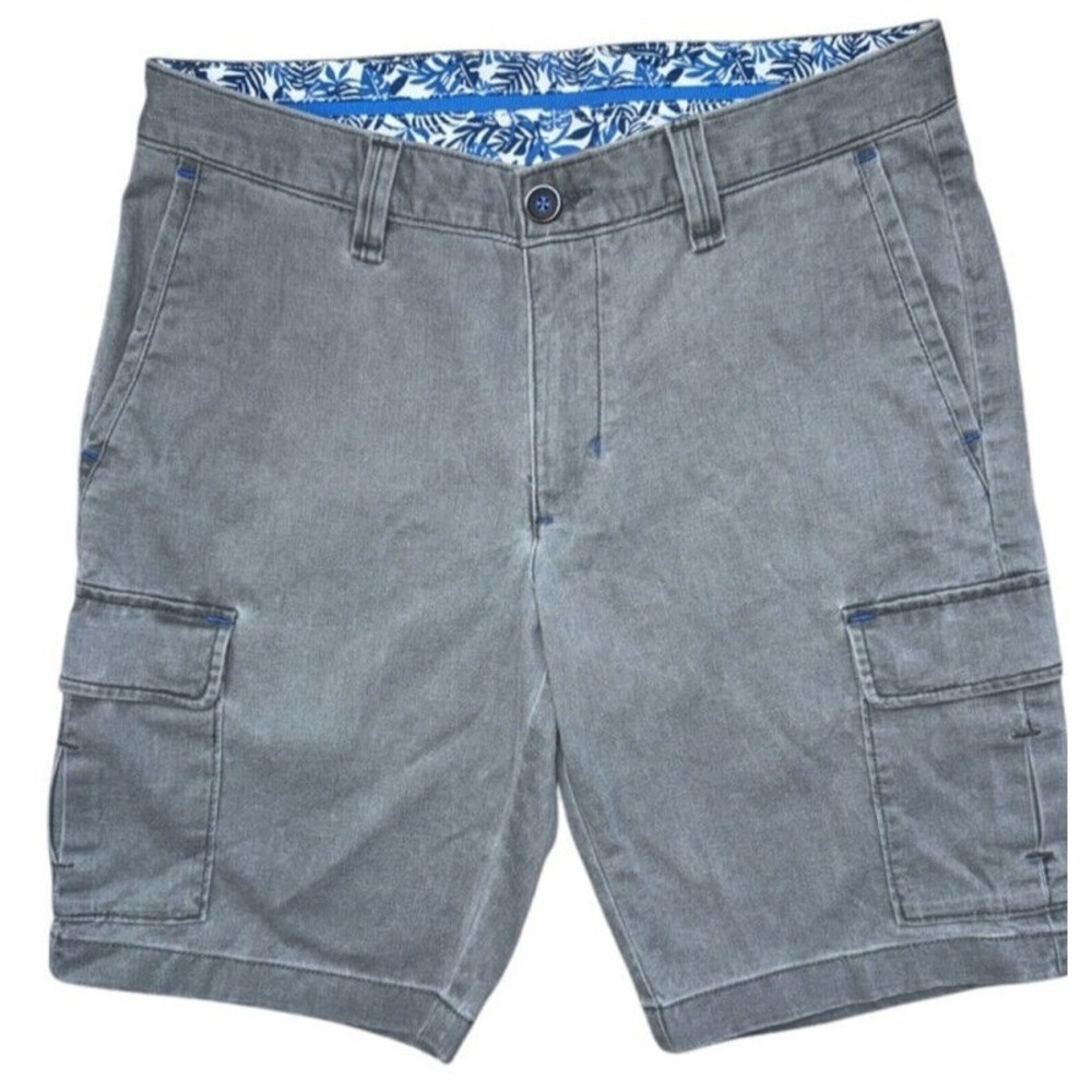 Tommy Bahama Mens Size 30 Waist Coastal Key Cargo‎ Shorts Fog Gray Stretch NWT